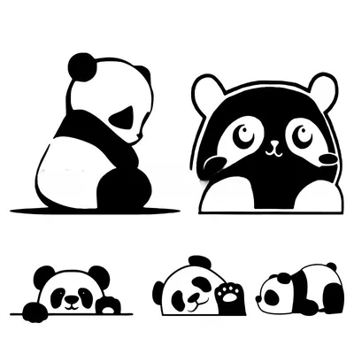 Peeking Panda Automobile Sticker Vinyl Creative Decal Cute Panda Car Accessories