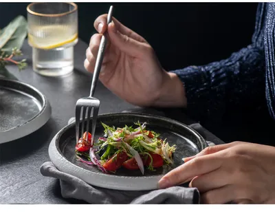 Ceramic Western Cuisine Plate Nordic Style Steak Plate Italian Pasta Dish Household Dinner Plate Restaurant Dessert Flat Ware