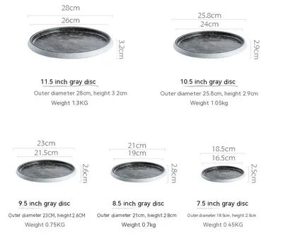 Ceramic Western Cuisine Plate Nordic Style Steak Plate Italian Pasta Dish Household Dinner Plate Restaurant Dessert Flat Ware