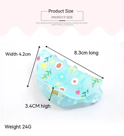 Frosted Hair Clip Flower Fashion