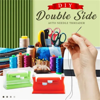 Auto Needle Threader DIY Tool Home Hand Machine Sewing Automatic Double-headed Thread Device For Elderly Household Accessories