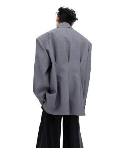 Niche Deconstruction Twill Texture Large Profile Suit Jacket