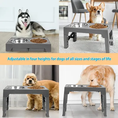Pet Feeder Slow Feeding Bowl Lifting Dog Bowl Rack Neck Protection