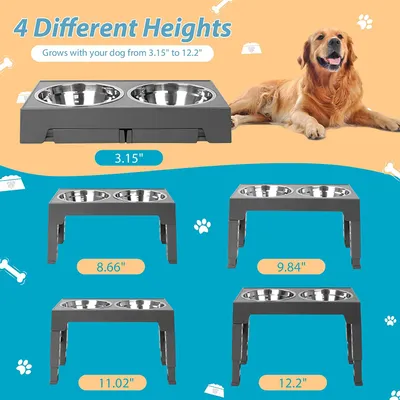Pet Feeder Slow Feeding Bowl Lifting Dog Bowl Rack Neck Protection