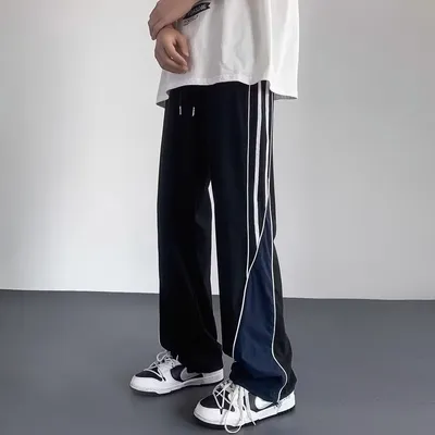 Fashion Personality Striped Casual Pants Men