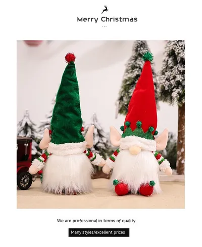 Doll Ornaments Children's Gift With Light Christmas Luminous Decoration Supplies