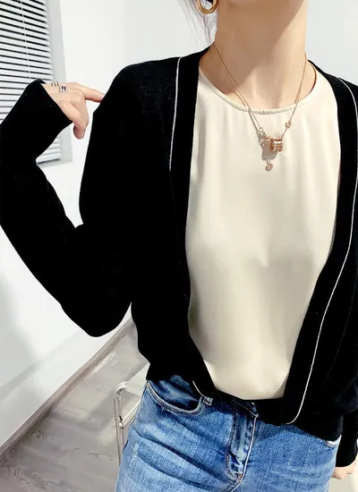 Women's Summer Round Neck Satin Sleeveless Spaghetti-strap Camisole Top