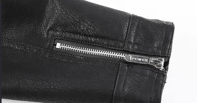 Motorcycle PU Multi-Zip Belt Leather Jacket