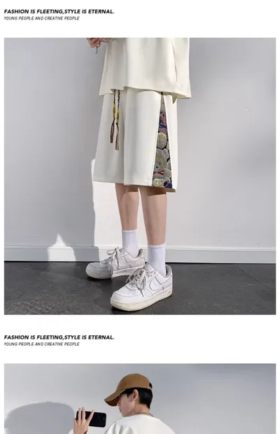 Two-piece Loose Casual Plus Size Short-sleeved Cropped Pants