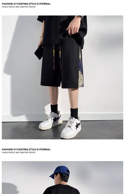 Two-piece Loose Casual Plus Size Short-sleeved Cropped Pants