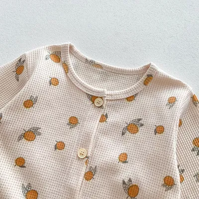 Spring And Autumn Baby Romper Floral Long Sleeve Jumpsuit