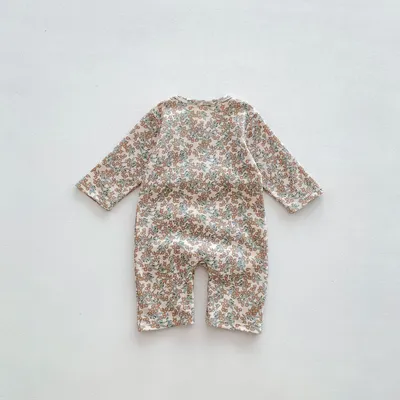 Spring And Autumn Baby Romper Floral Long Sleeve Jumpsuit