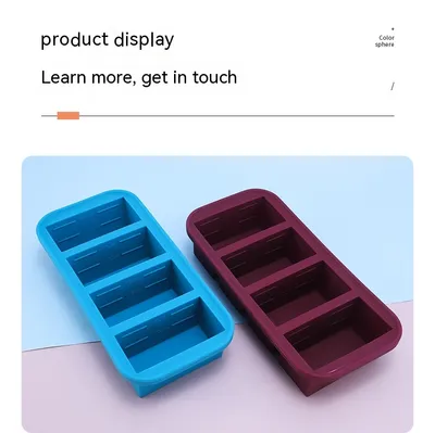 Household Refrigerator Silicone Ice Cube Box With Lid