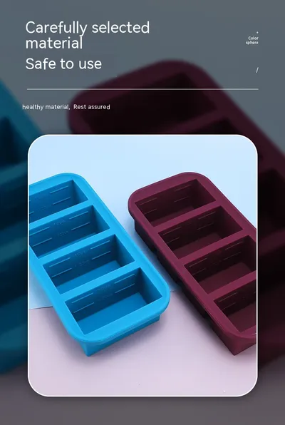 Household Refrigerator Silicone Ice Cube Box With Lid