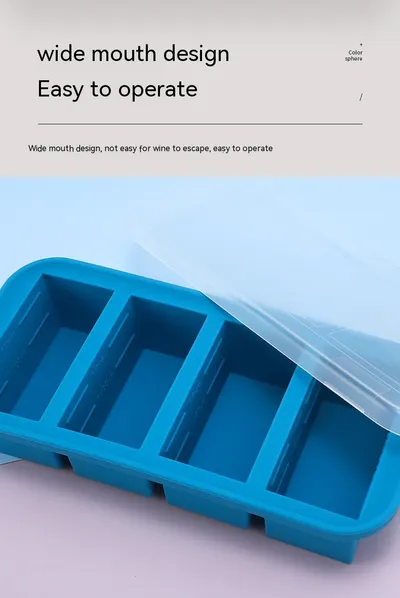 Household Refrigerator Silicone Ice Cube Box With Lid
