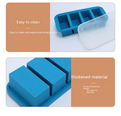Household Refrigerator Silicone Ice Cube Box With Lid
