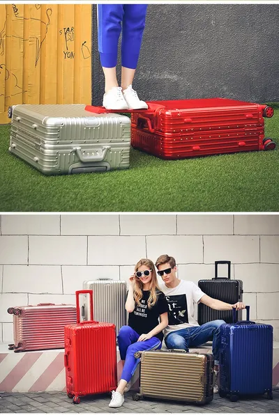 Aluminum Magnesium Alloy Luggage Large Capacity Trolley Case