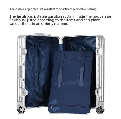 Aluminum Magnesium Alloy Luggage Large Capacity Trolley Case