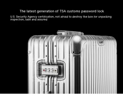 Aluminum Magnesium Alloy Luggage Large Capacity Trolley Case