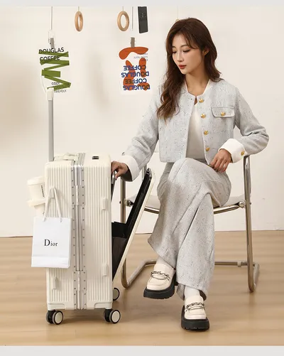 Trolley Aluminum Frame Large Capacity Front Opening Luggage