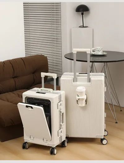 Trolley Aluminum Frame Large Capacity Front Opening Luggage