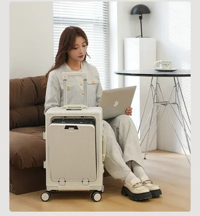Trolley Aluminum Frame Large Capacity Front Opening Luggage