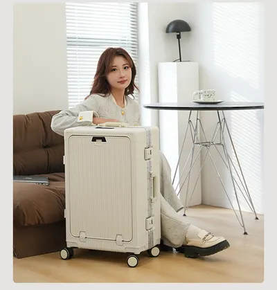 Trolley Aluminum Frame Large Capacity Front Opening Luggage