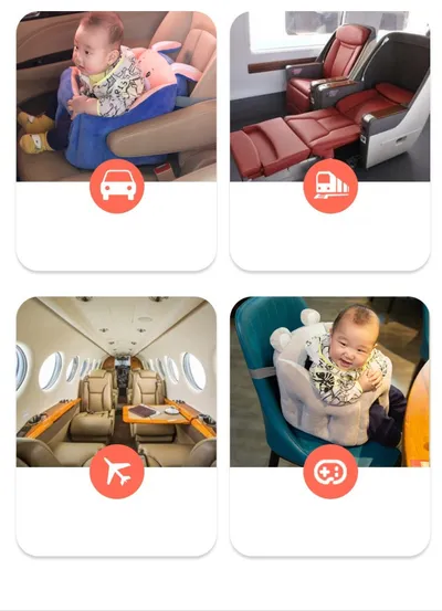 Cartoon Portable Baby Dining Chair Multifunctional Baby Car Can Be Fixed