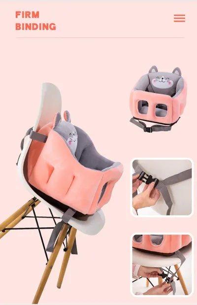 Cartoon Portable Baby Dining Chair Multifunctional Baby Car Can Be Fixed