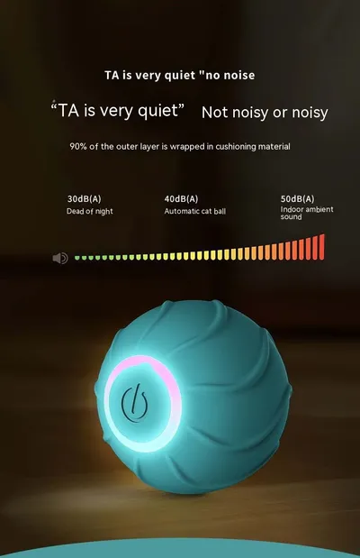 Smart Cat Toys Rolling Ball Pet Cat Owner Interactive Pets Toys Automatic Bouncing Ball USB Self Hi Teasing Kittens Jumping Ball