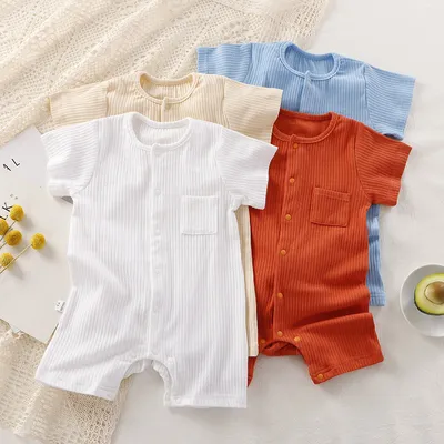 Baby Breathable High Elastic Cotton Jumpsuits Pairs Cardigan