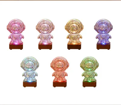 Spaceman 3D Fireworks USB Plug-in Small Night Lamp Home Decor