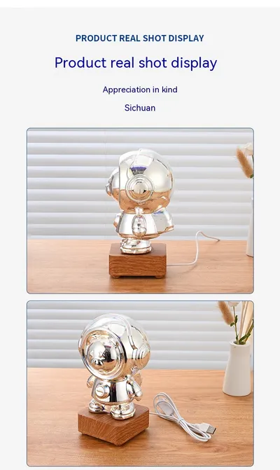 Spaceman 3D Fireworks USB Plug-in Small Night Lamp Home Decor