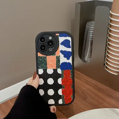 Art Color Contrast Patchwork Phone Case