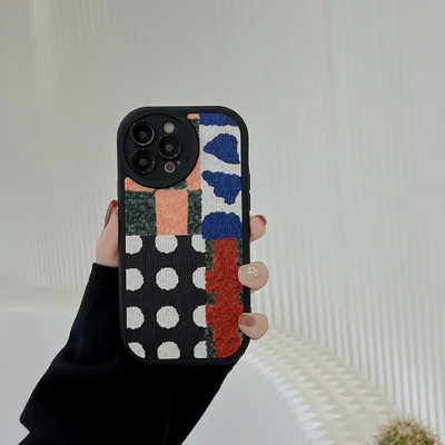 Art Color Contrast Patchwork Phone Case