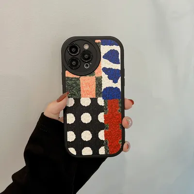 Art Color Contrast Patchwork Phone Case