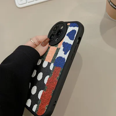 Art Color Contrast Patchwork Phone Case