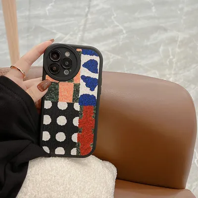 Art Color Contrast Patchwork Phone Case