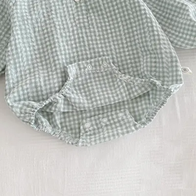 Long Sleeve Bottom-covering Rompers Baby Girl Doll Collar Romper