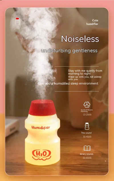 New Creative Yogurt Cup Humidifier Usb Hydrating Mute Sprayer Atmosphere Night Light