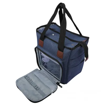 Wool Storage DIY Woven Buggy One Shoulder Printing Bucket Bag Luggage Round Bag