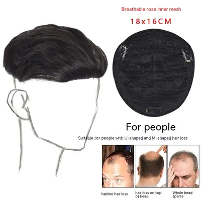Men's Wig Big Back Head Aircraft Head Invisible Hair Supplementing Piece
