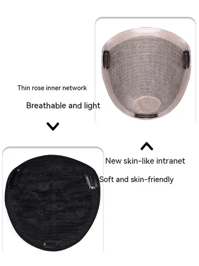 Men's Wig Big Back Head Aircraft Head Invisible Hair Supplementing Piece