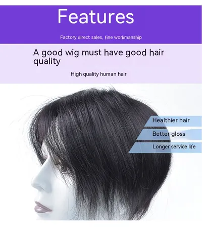 Men's Hand Woven Human Hair Wig