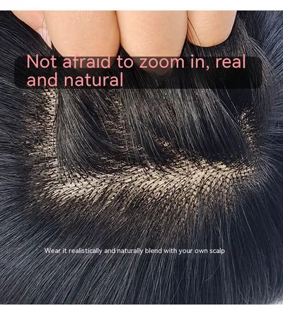 Men's Hand Woven Human Hair Wig