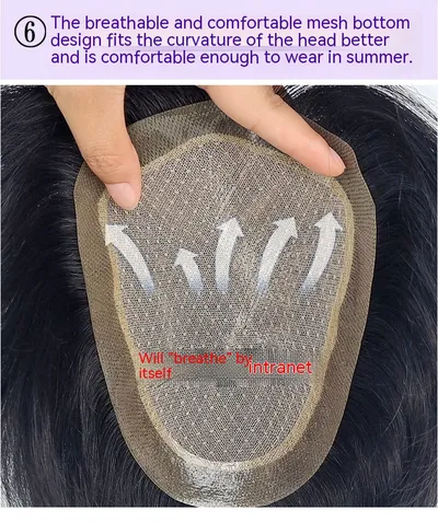 Men's Hand Woven Human Hair Wig