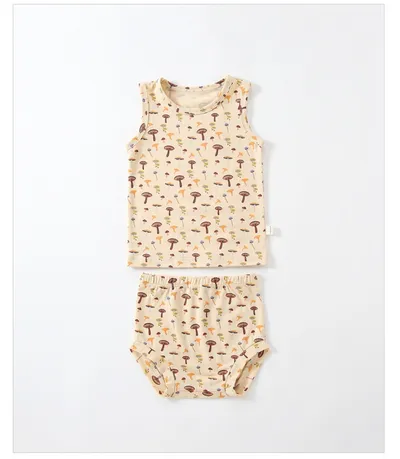 Baby Summer Vest Suit Cotton Thin Split Romper