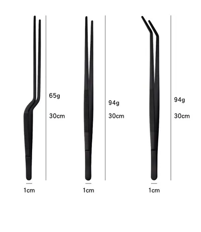 Stainless Steel Barbecue Tongs Outdoor Retro Long-handle Clip Fried Steak Anti-scald Restaurant Kitchen Plate Holder