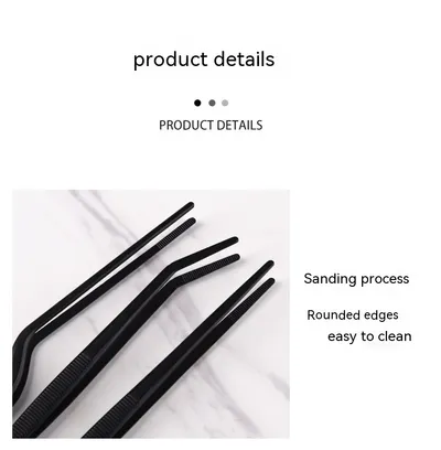 Stainless Steel Barbecue Tongs Outdoor Retro Long-handle Clip Fried Steak Anti-scald Restaurant Kitchen Plate Holder