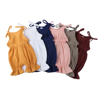 Summer Baby Cotton And Linen Jumpsuit